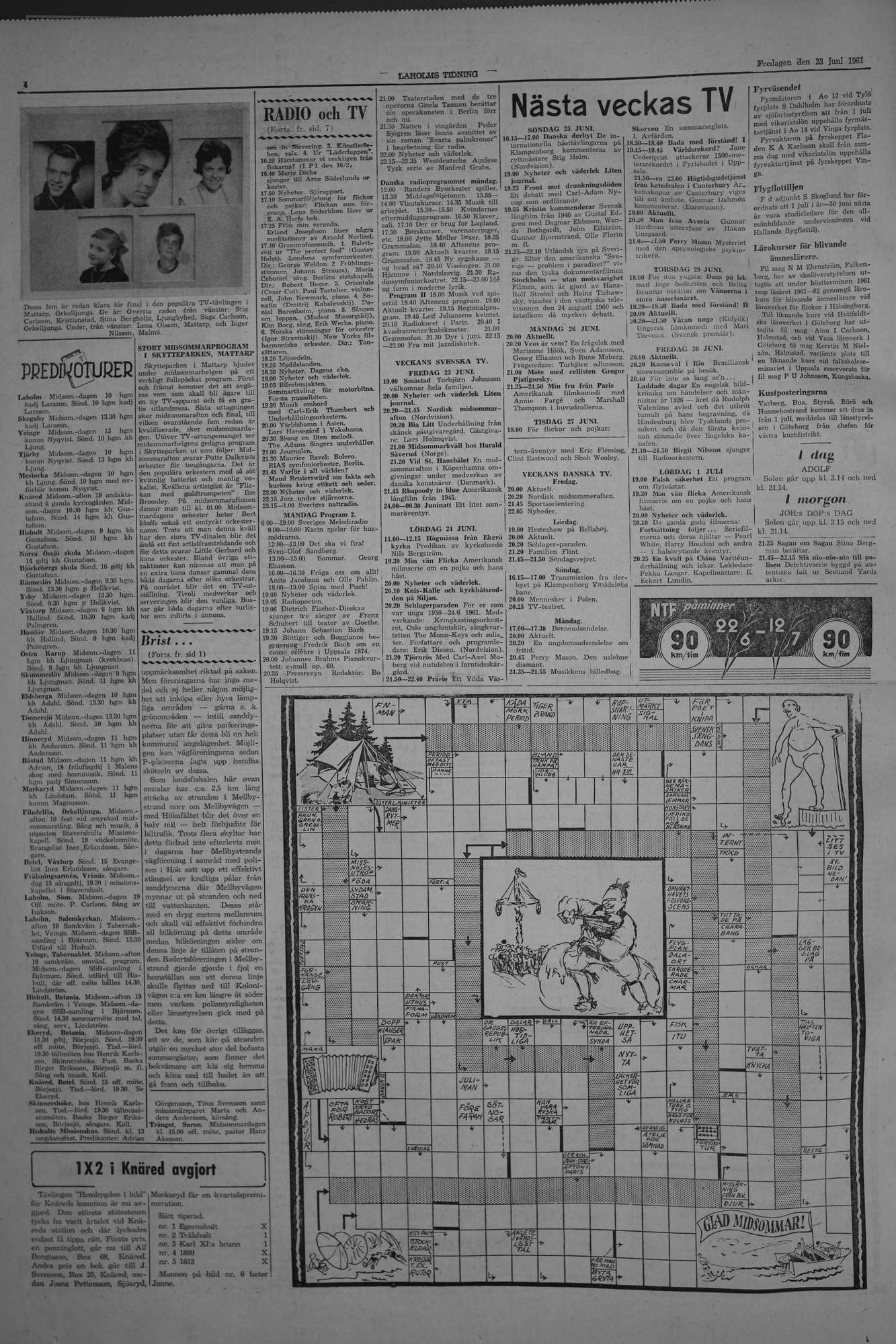 Laholms Tidning Fredag 23 juni 1961, sida 4