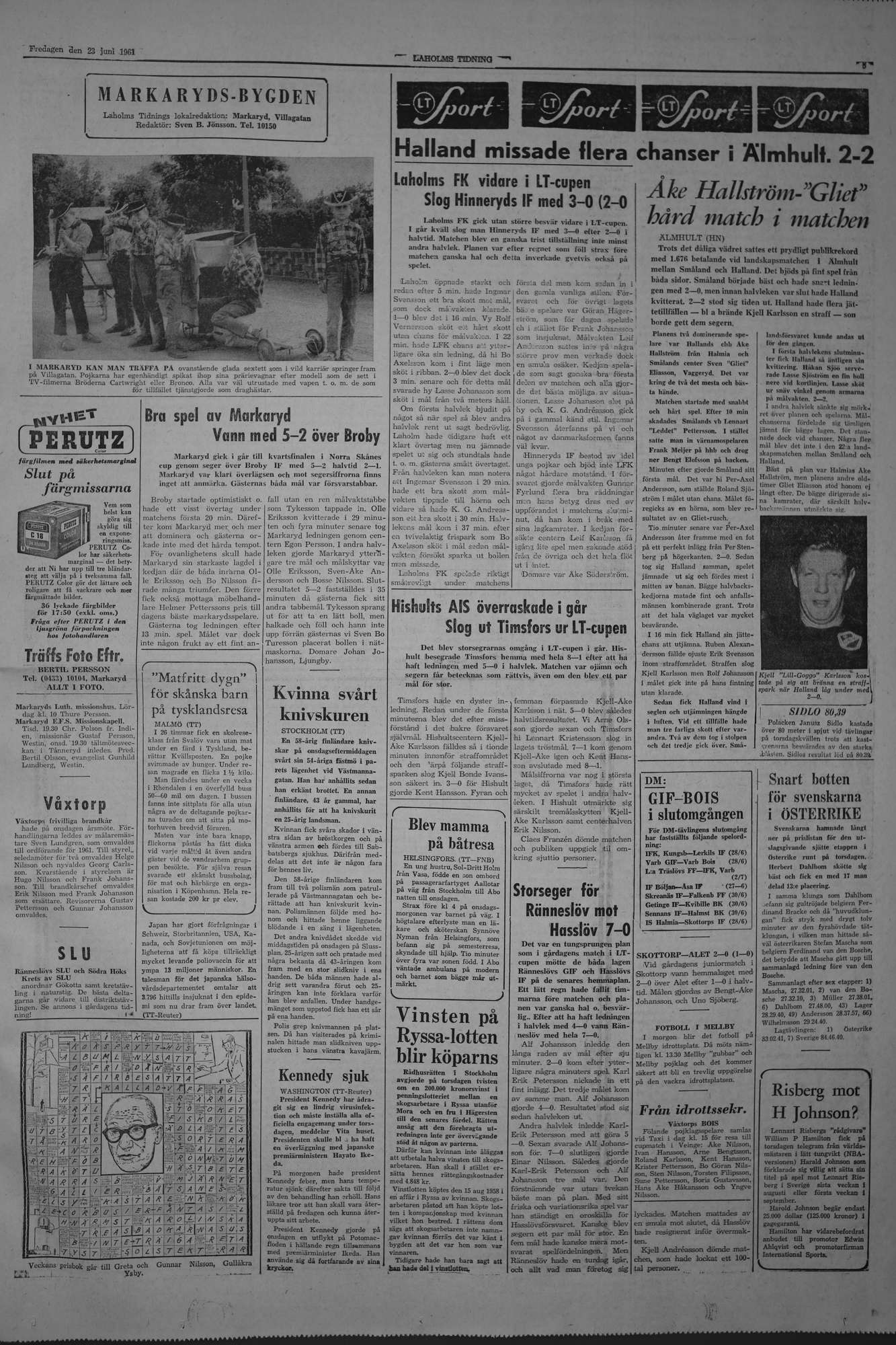 Laholms Tidning Fredag 23 juni 1961, sida 5
