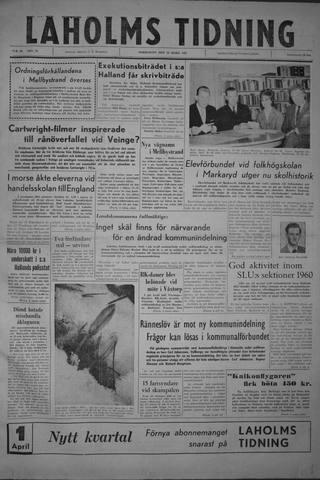 Förstasidan, Torsdag 23 mars 1961
