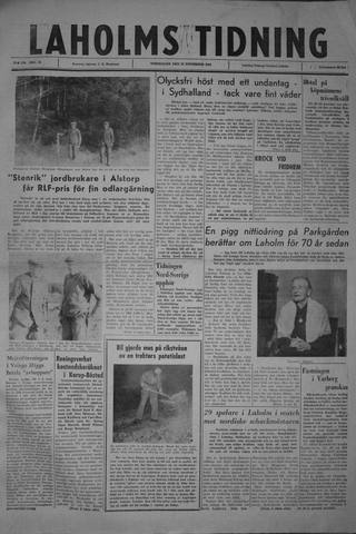 Förstasidan, Torsdag 23 november 1961