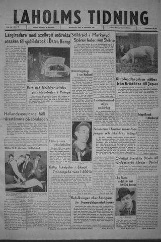 Förstasidan, Måndag 23 oktober 1961