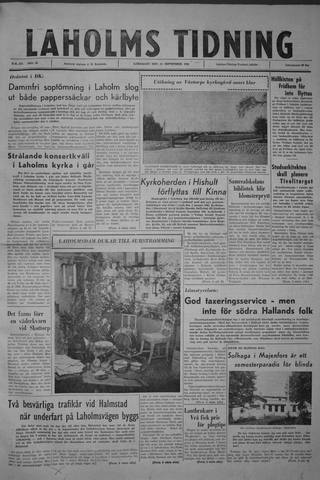 Förstasidan, Lördag 23 september 1961