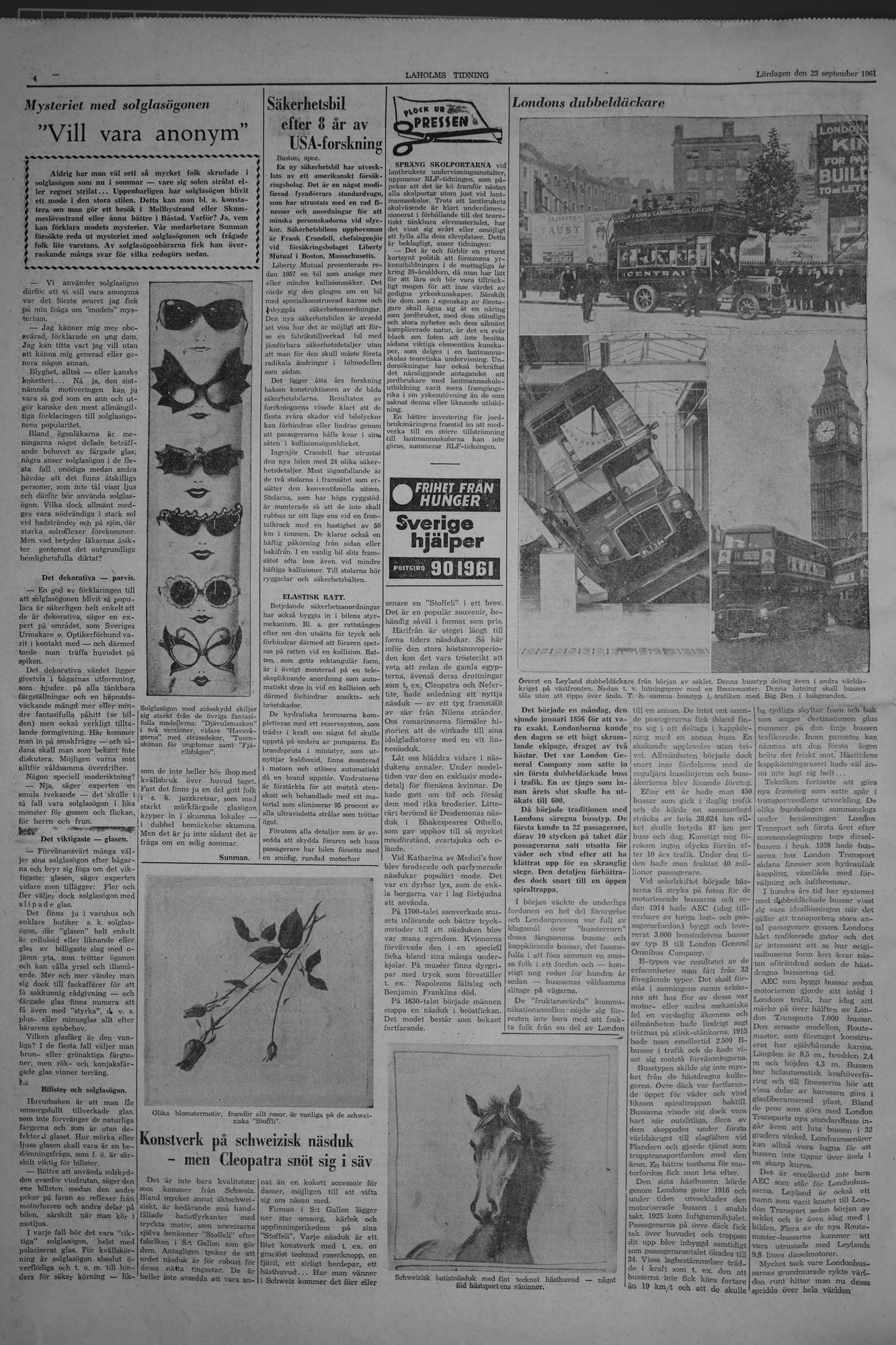Laholms Tidning Lördag 23 september 1961, sida 4