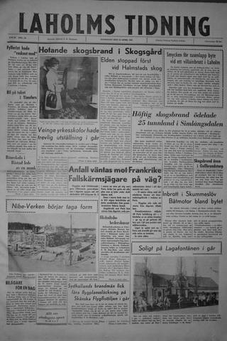 Förstasidan, Måndag 24 april 1961