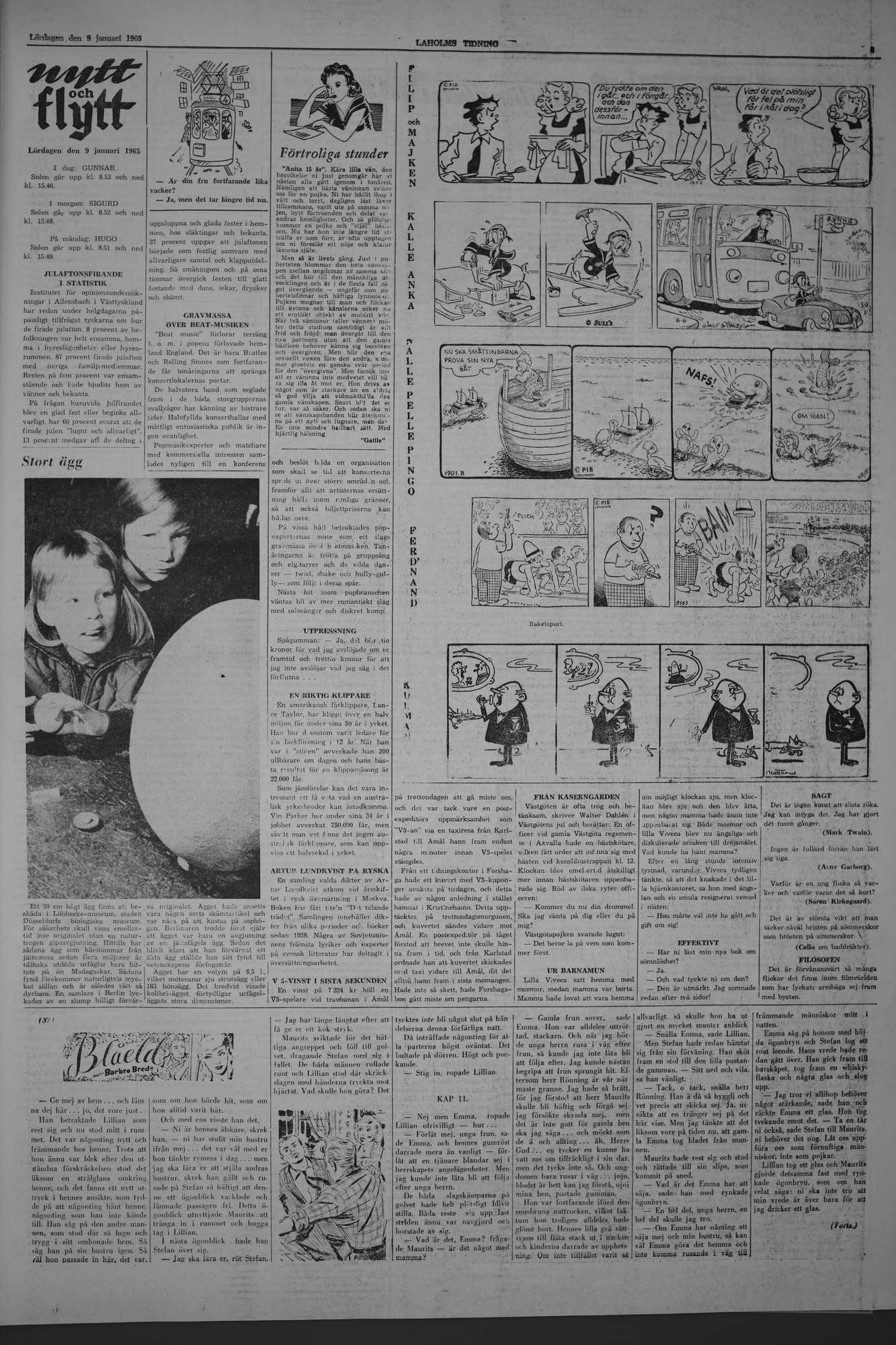 Laholms Tidning Lördag 9 januari 1965, sida 5