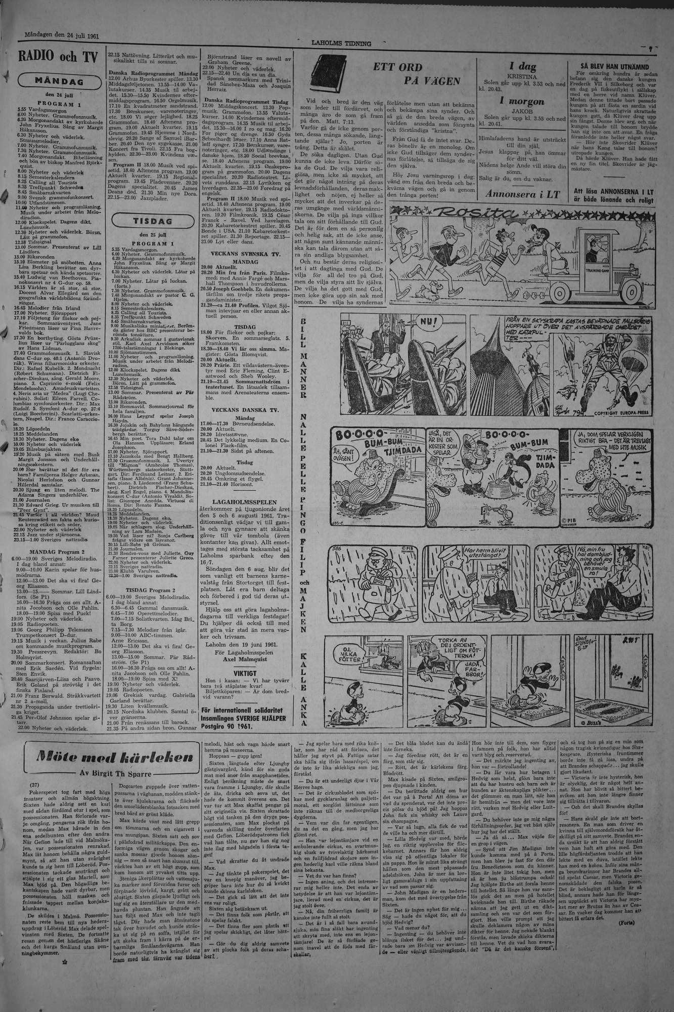 Laholms Tidning Måndag 24 juli 1961, sida 7