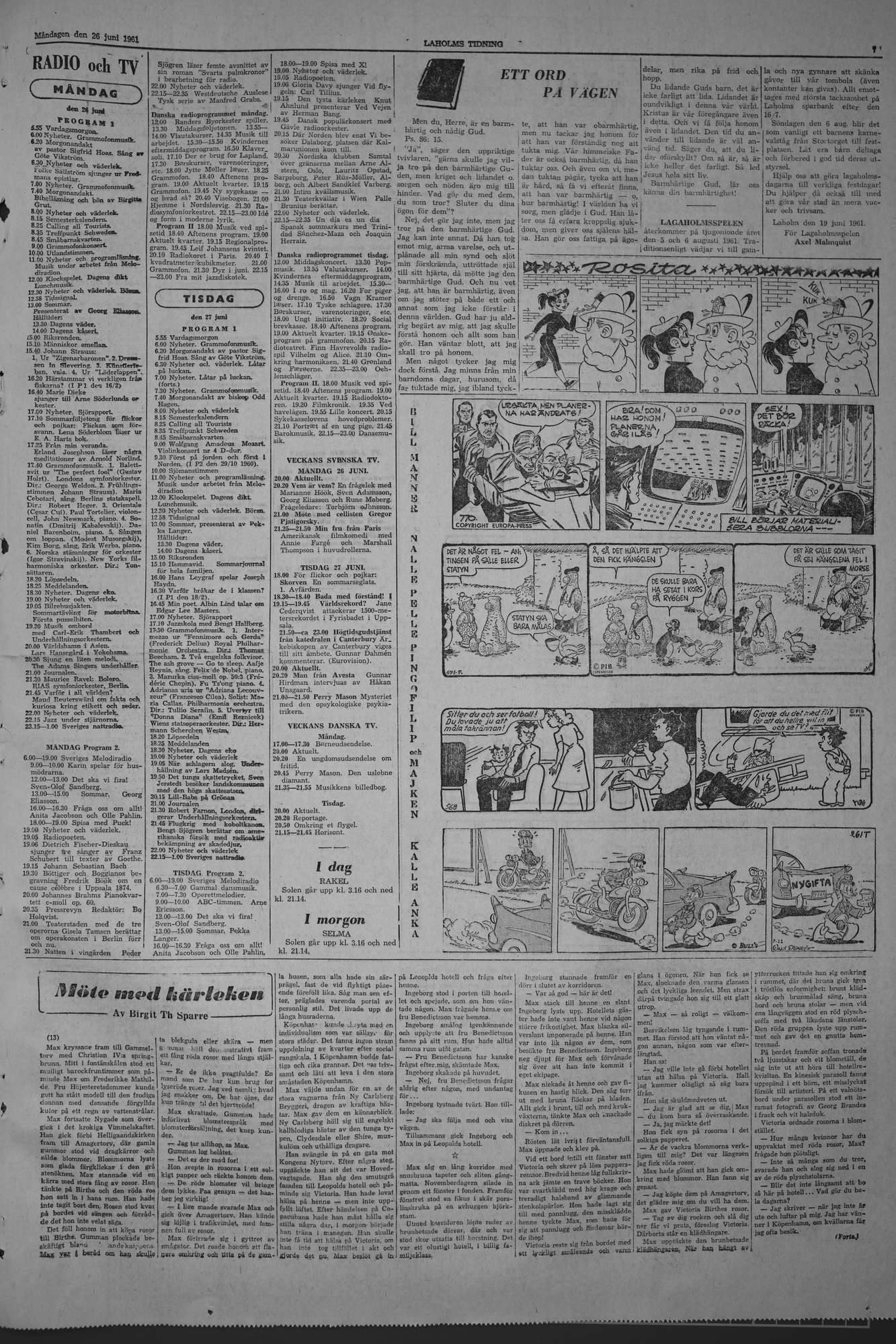 Laholms Tidning Måndag 26 juni 1961, sida 7