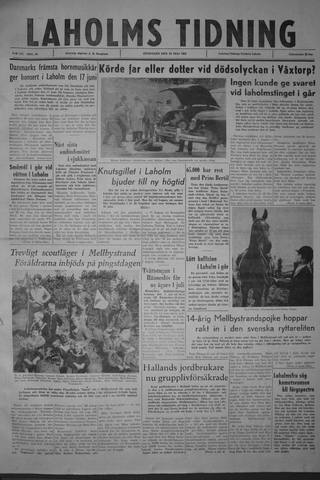 Förstasidan, Onsdag 24 maj 1961