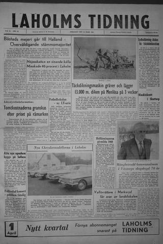 Förstasidan, Fredag 24 mars 1961