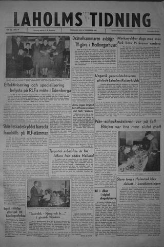 Förstasidan, Fredag 24 november 1961