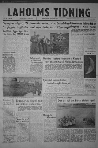 Förstasidan, Fredag 25 augusti 1961