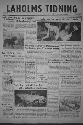 Förstasidan, Lördag 25 februari 1961
