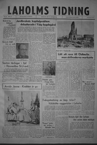Förstasidan, Onsdag 25 januari 1961
