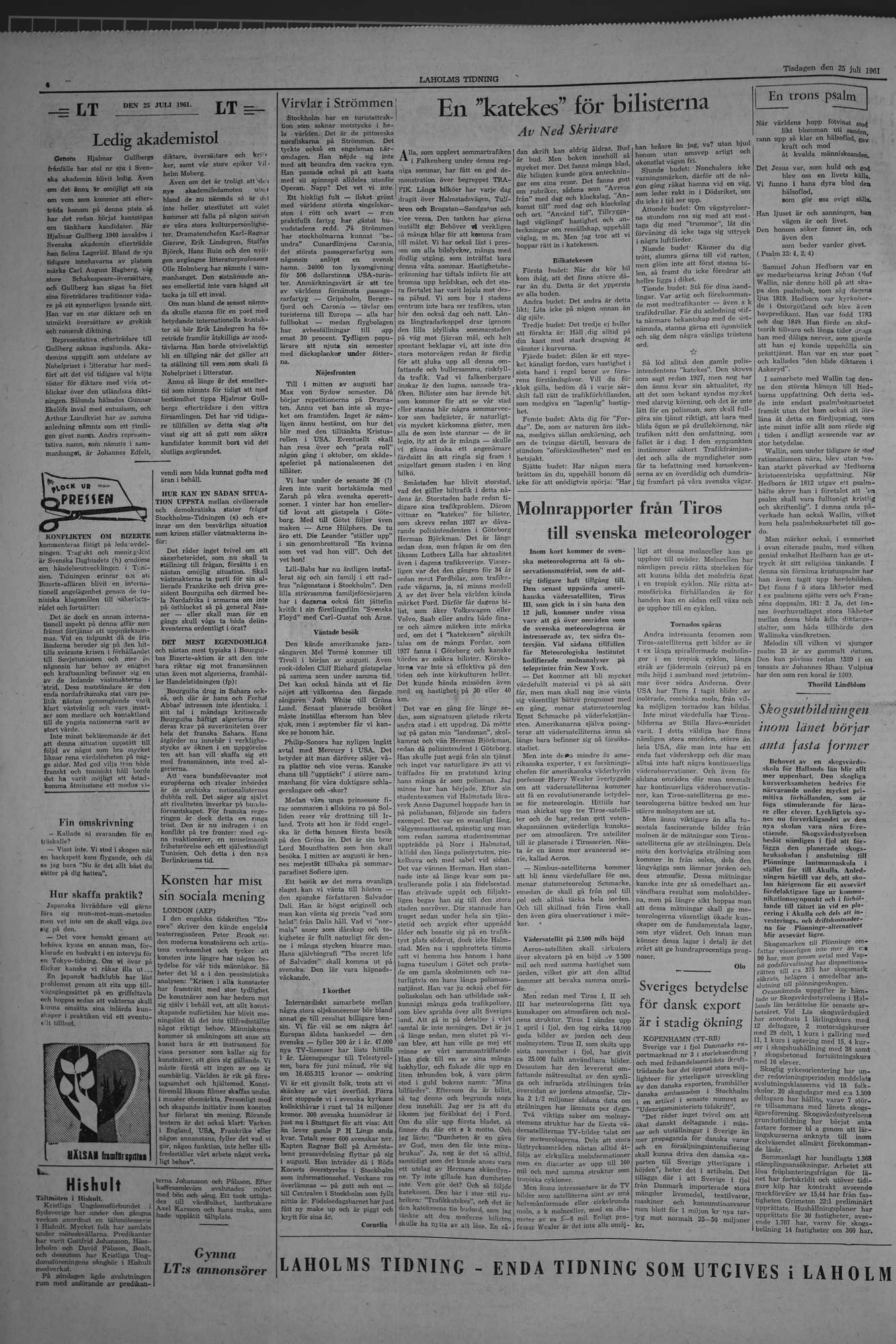 Laholms Tidning Tisdag 25 juli 1961, sida 4