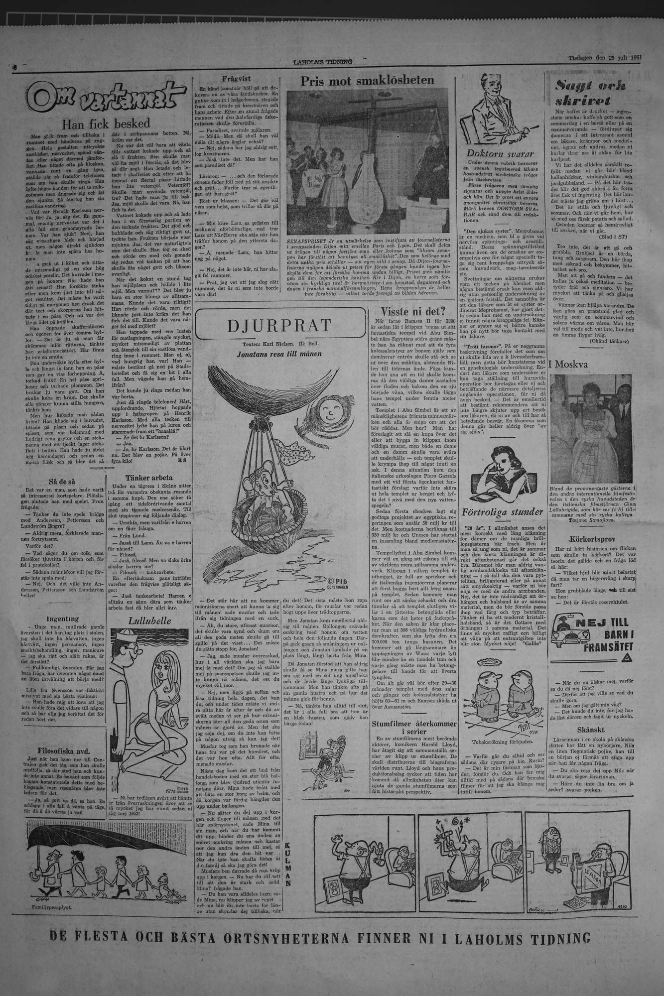 Laholms Tidning Tisdag 25 juli 1961, sida 6