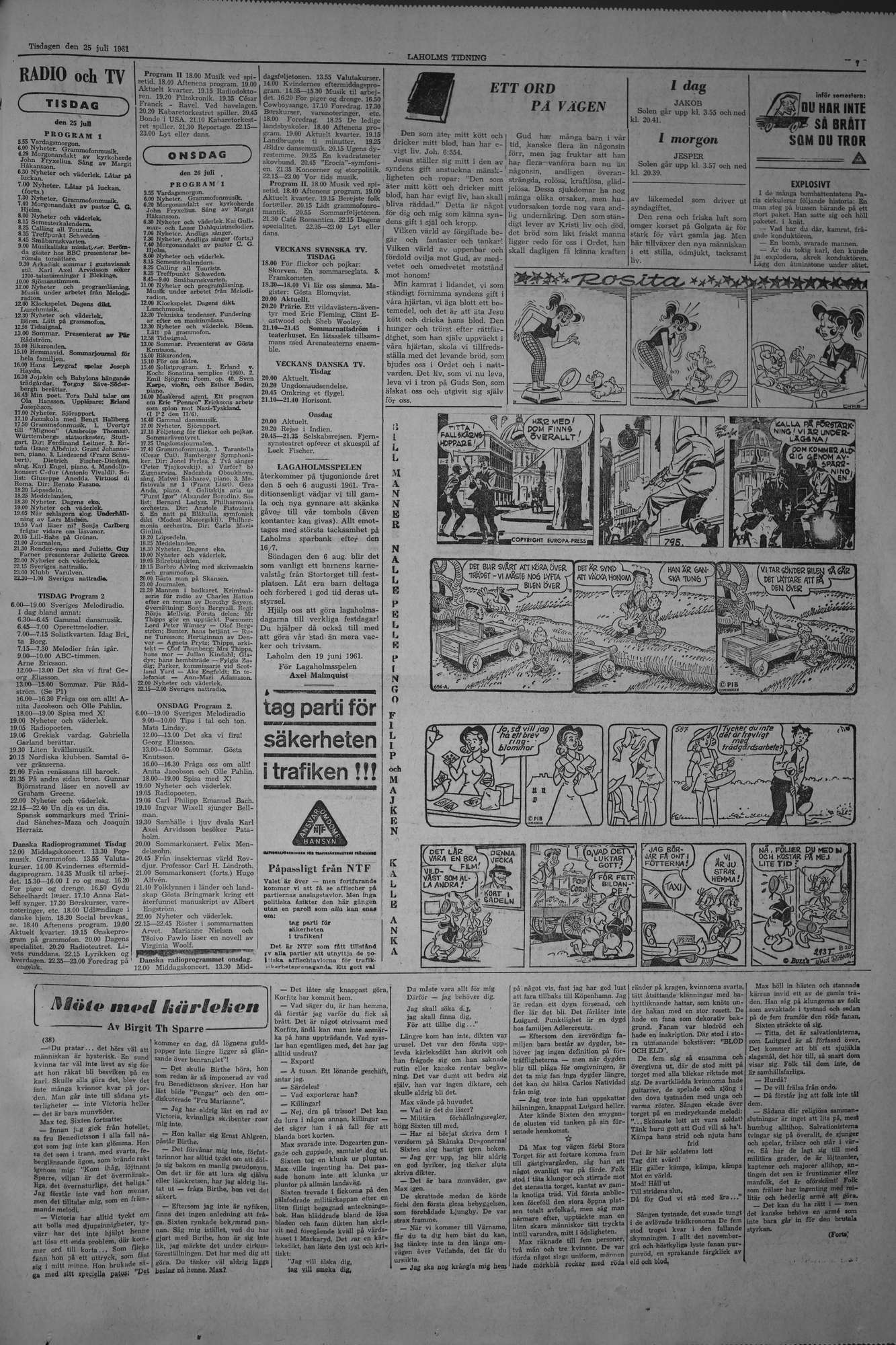 Laholms Tidning Tisdag 25 juli 1961, sida 7