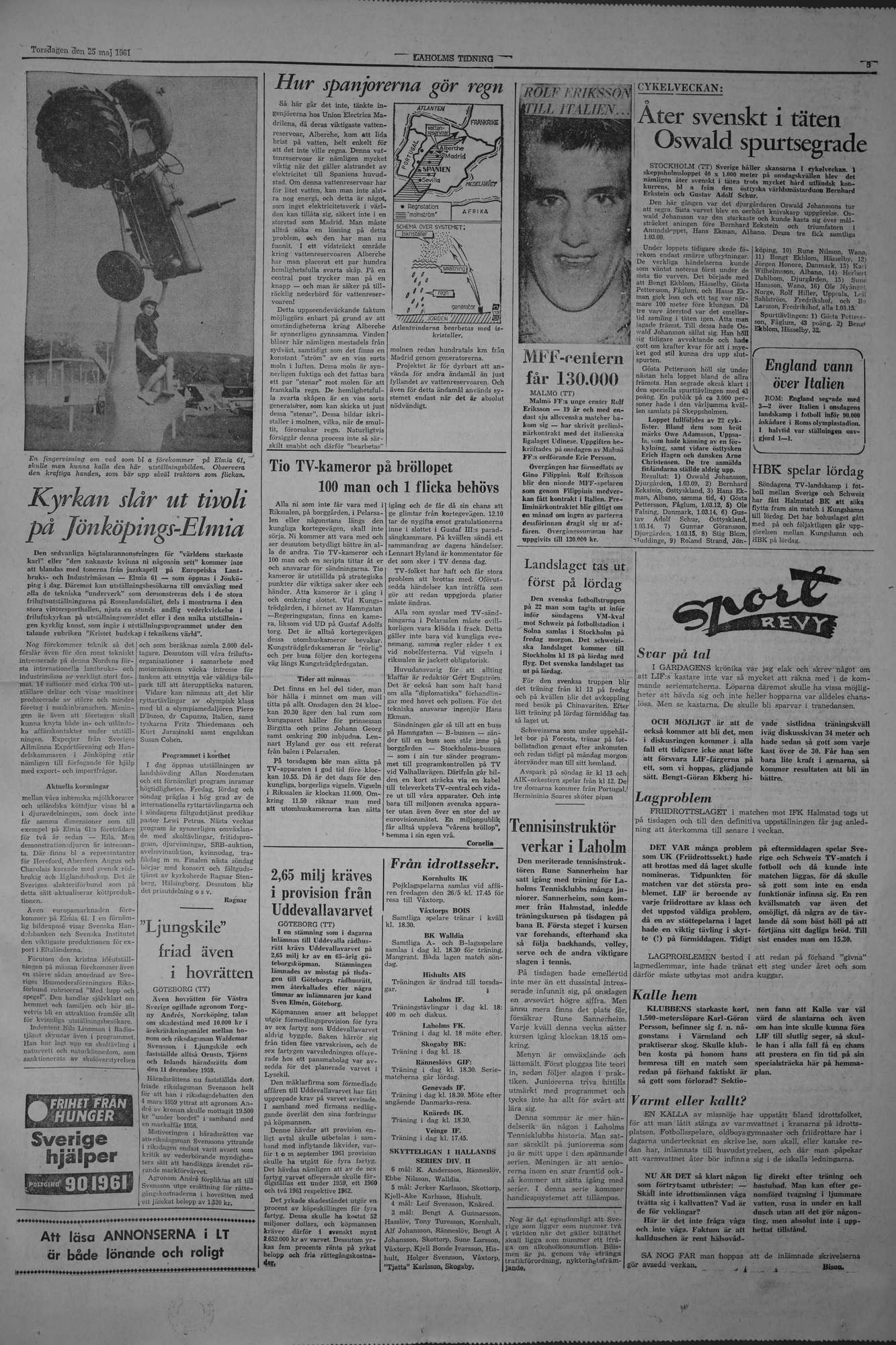 Laholms Tidning Torsdag 25 maj 1961, sida 5