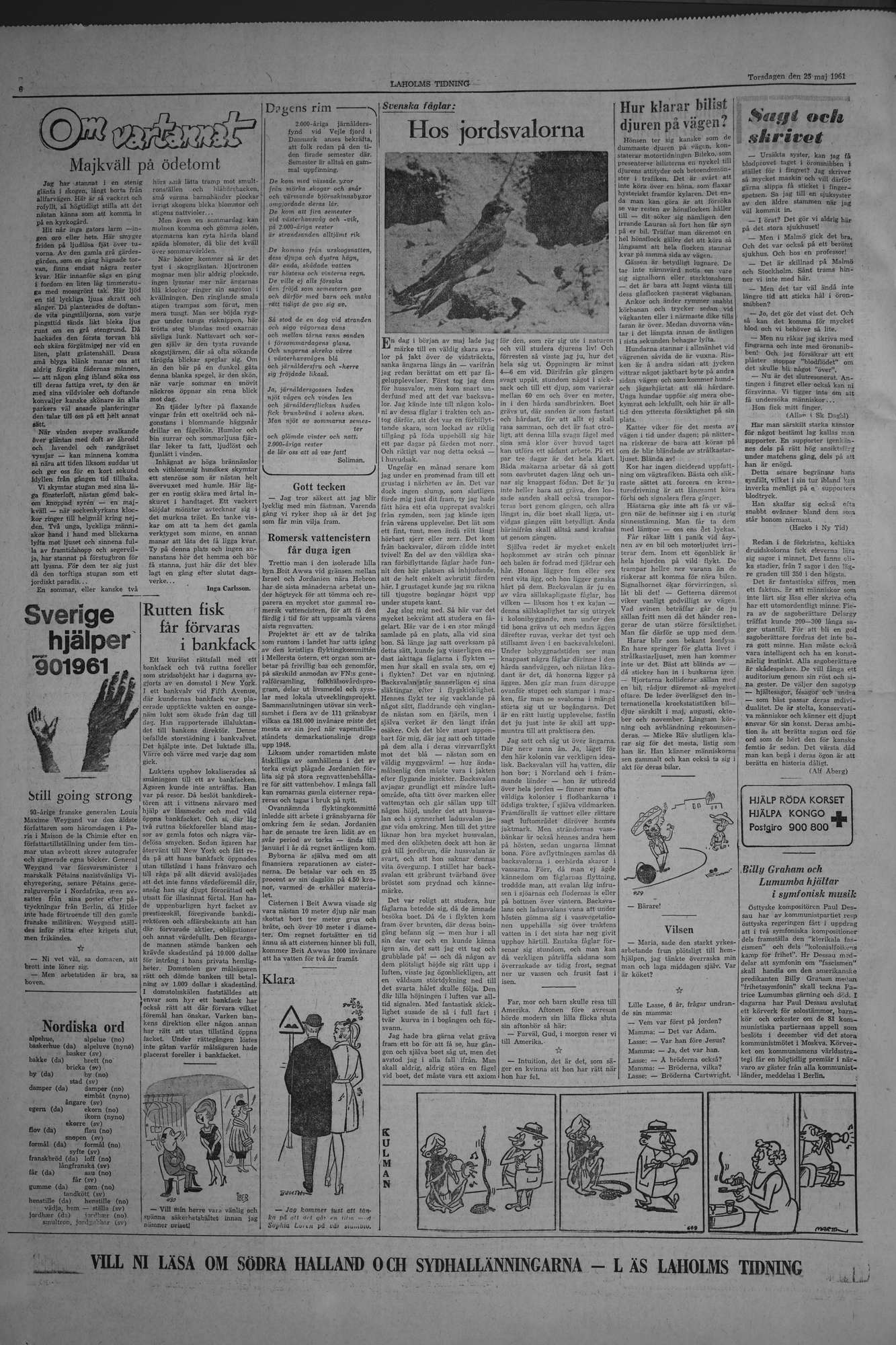 Laholms Tidning Torsdag 25 maj 1961, sida 6