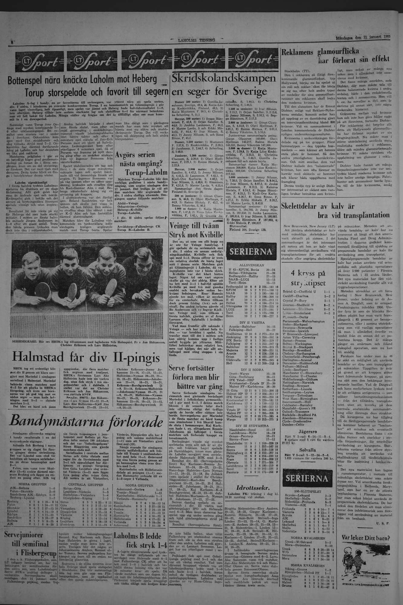 Laholms Tidning Måndag 11 januari 1965, sida 6