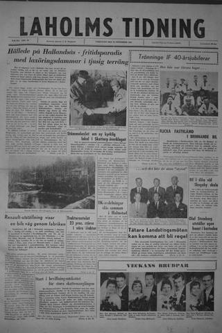 Förstasidan, Lördag 25 november 1961
