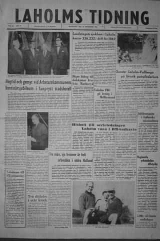 Förstasidan, Måndag 25 september 1961