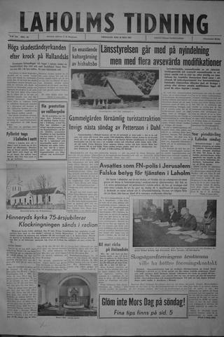 Förstasidan, Fredag 26 maj 1961