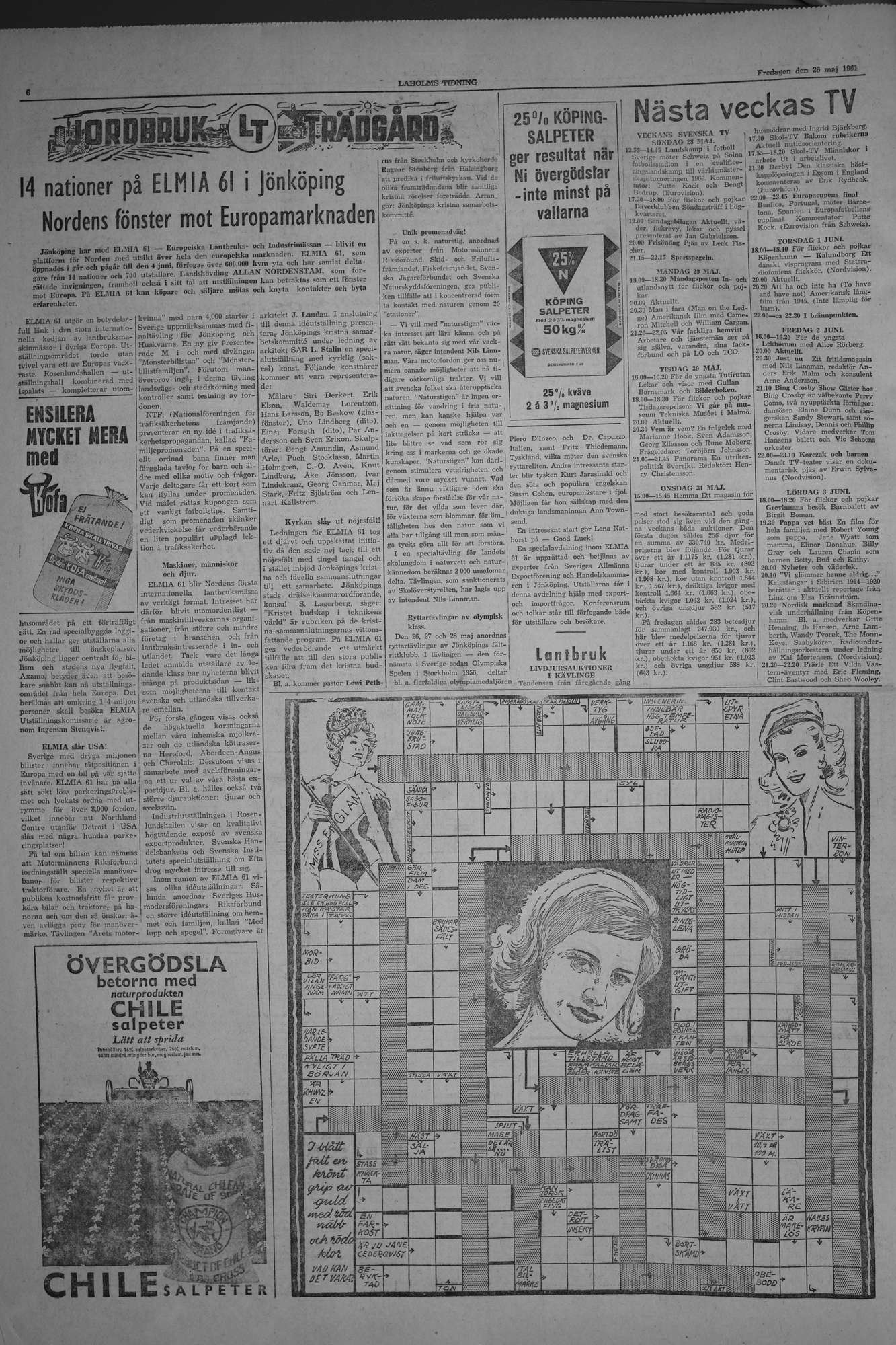 Laholms Tidning Fredag 26 maj 1961, sida 6