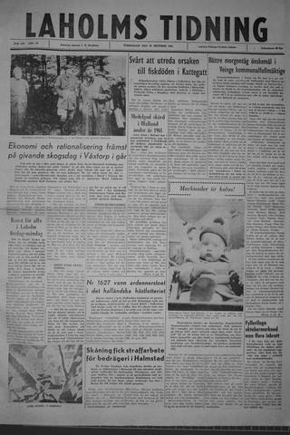 Förstasidan, Torsdag 26 oktober 1961