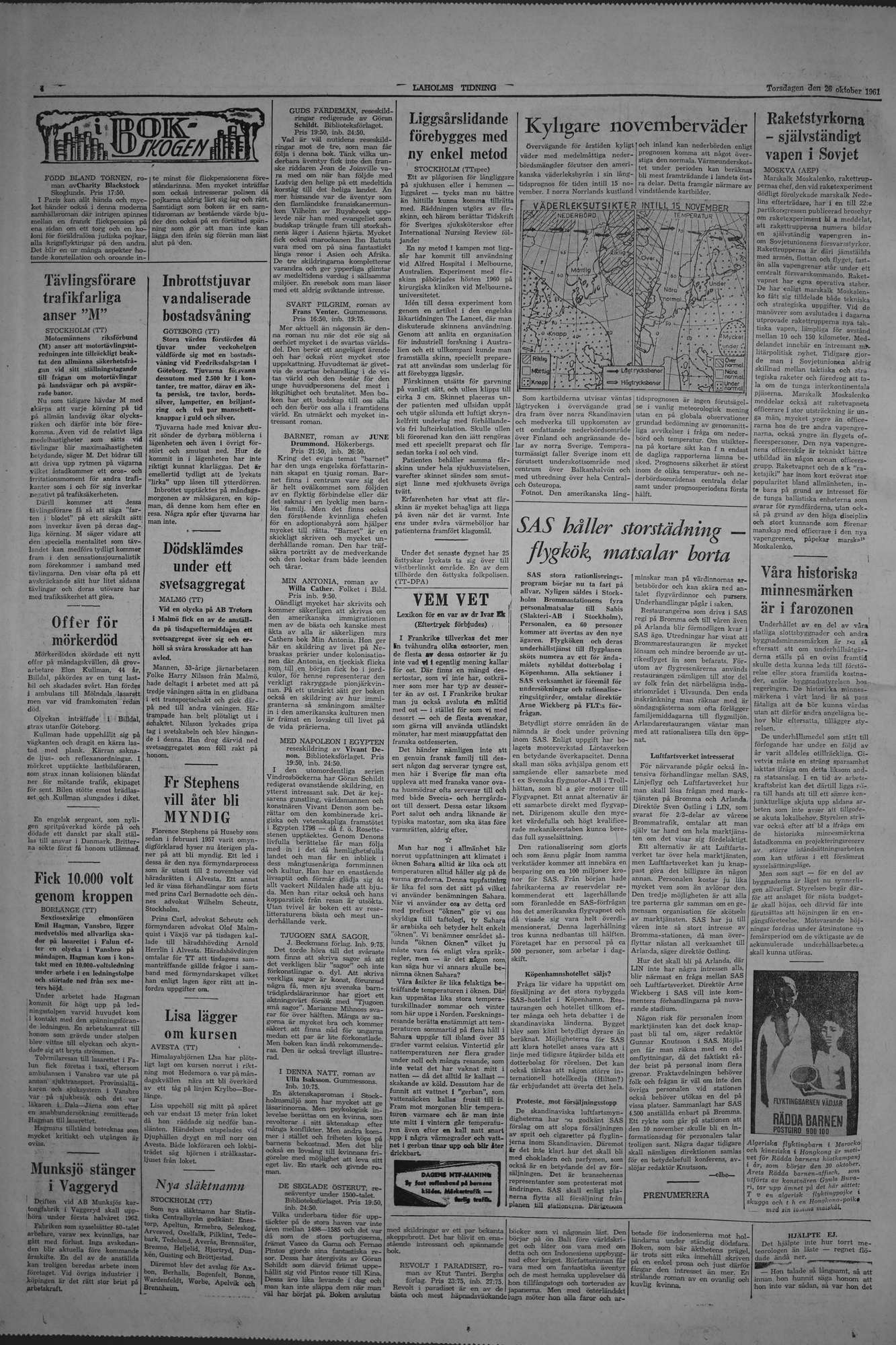 Laholms Tidning Torsdag 26 oktober 1961, sida 4