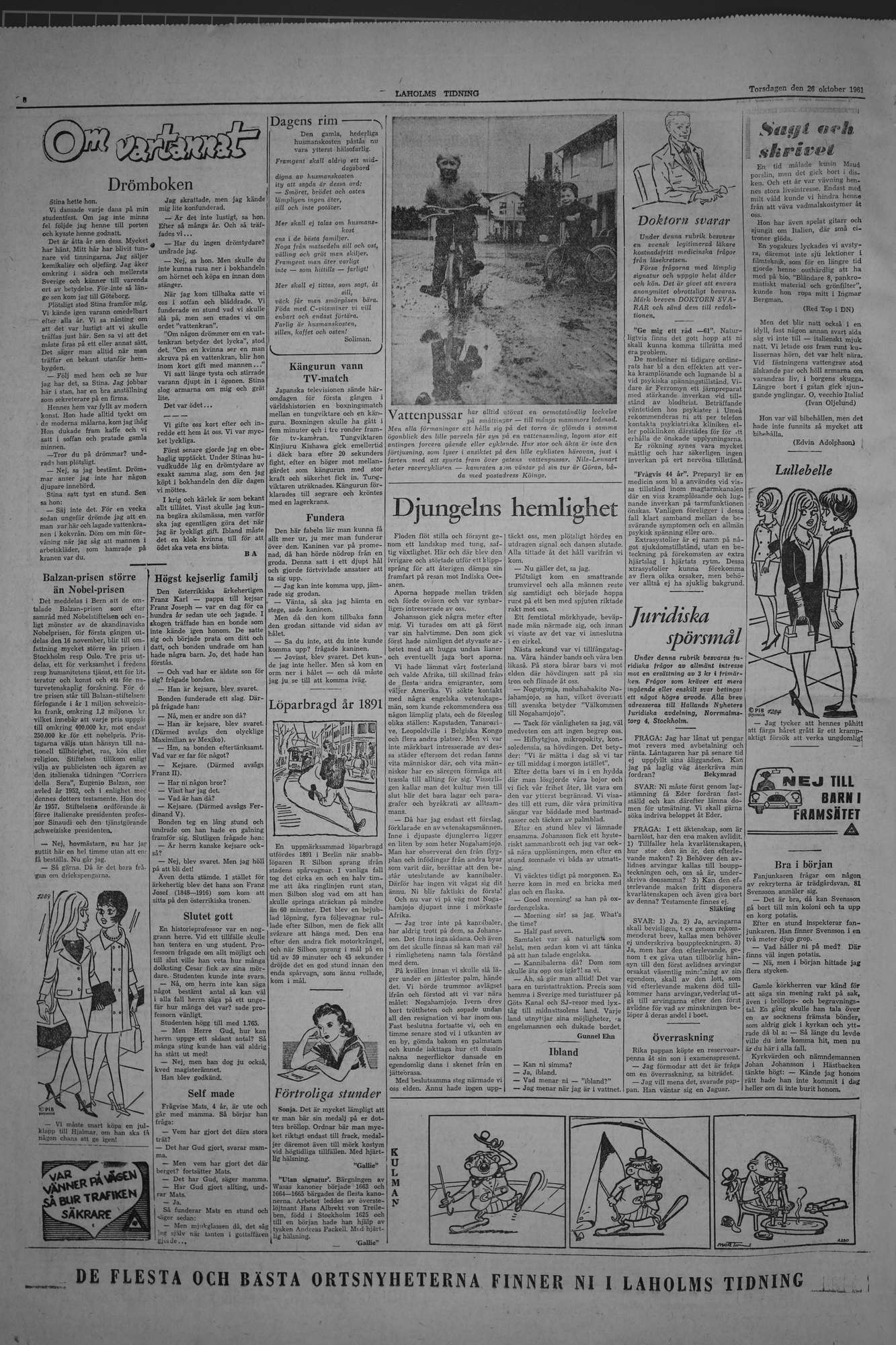 Laholms Tidning Torsdag 26 oktober 1961, sida 6