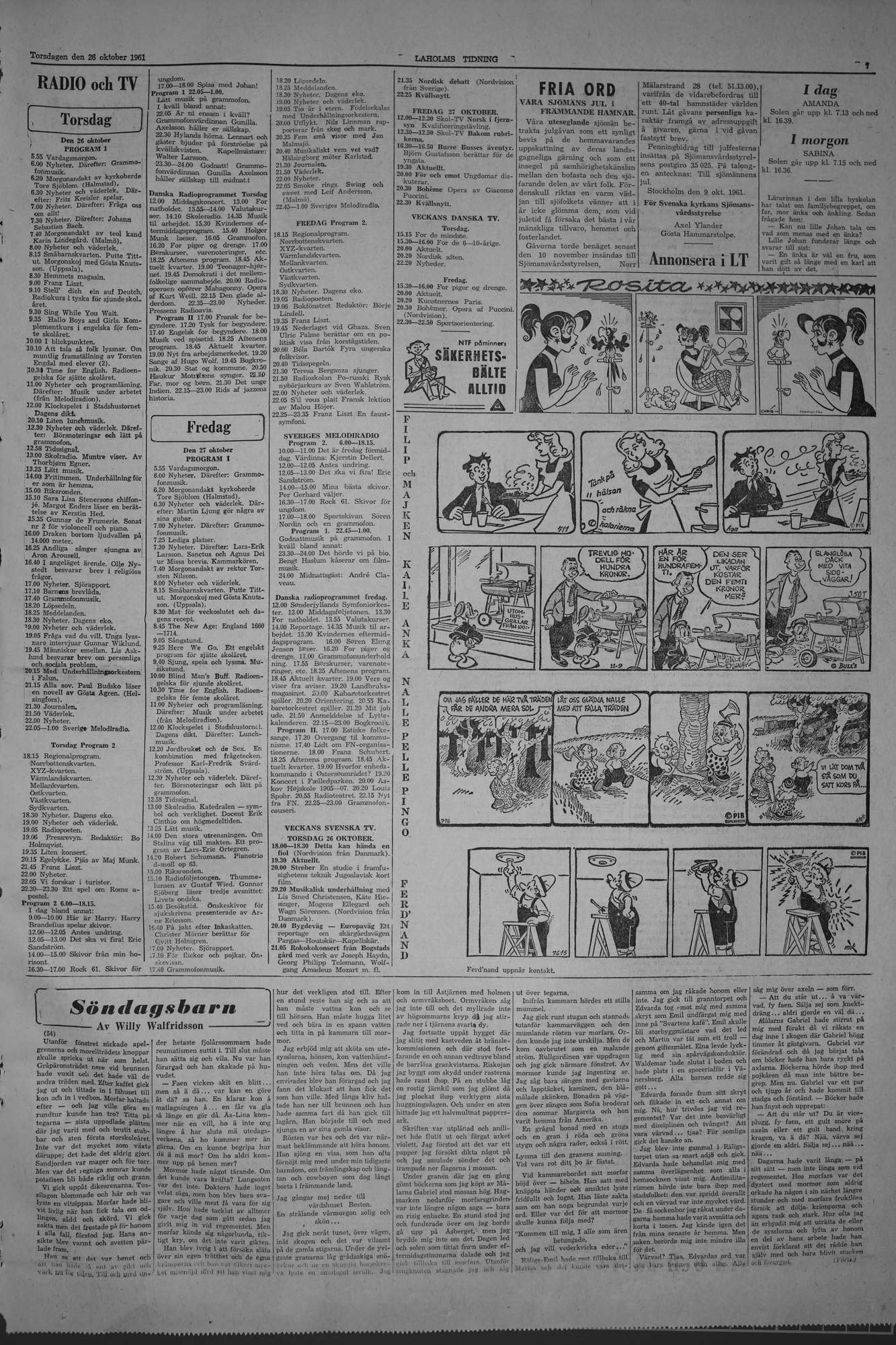 Laholms Tidning Torsdag 26 oktober 1961, sida 7
