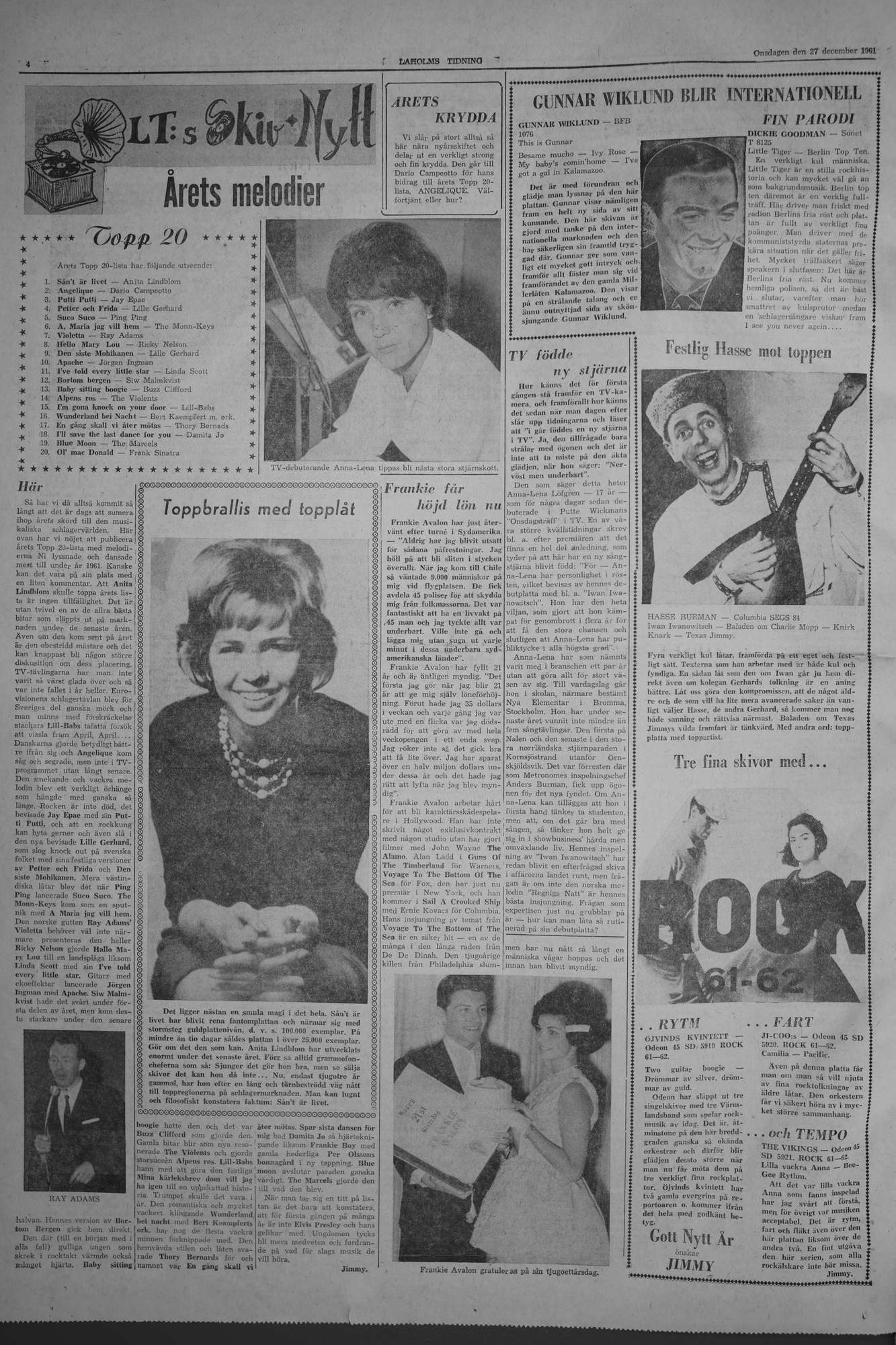Laholms Tidning Onsdag 27 december 1961, sida 4