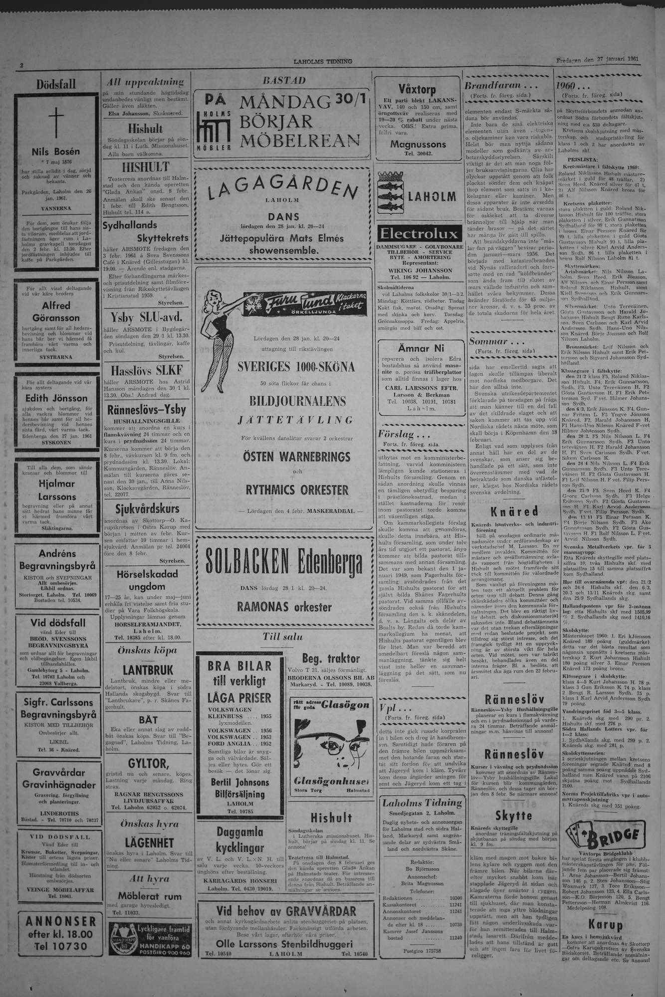 Laholms Tidning Fredag 27 januari 1961, sida 2
