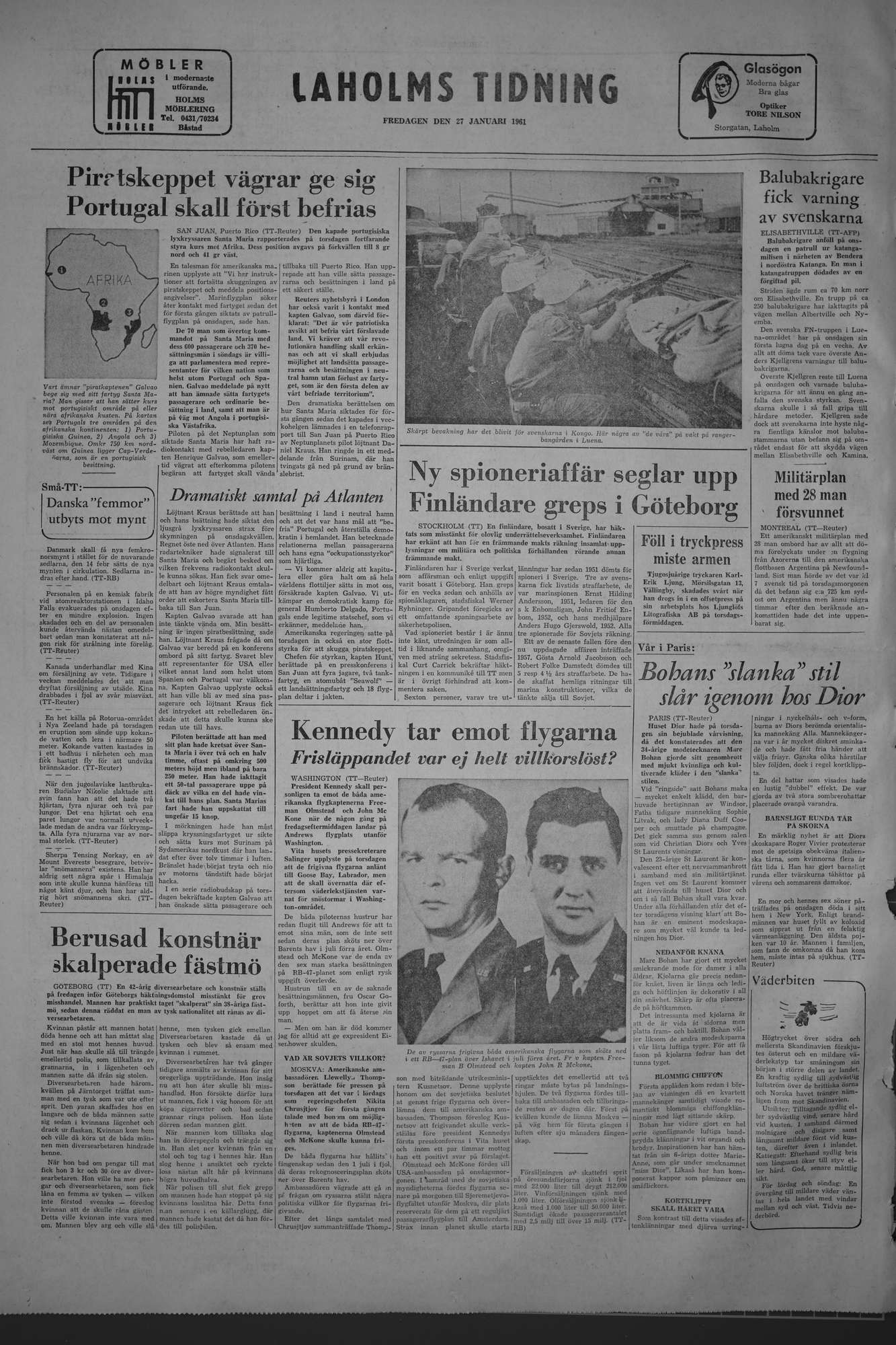 Laholms Tidning Fredag 27 januari 1961, sida 8