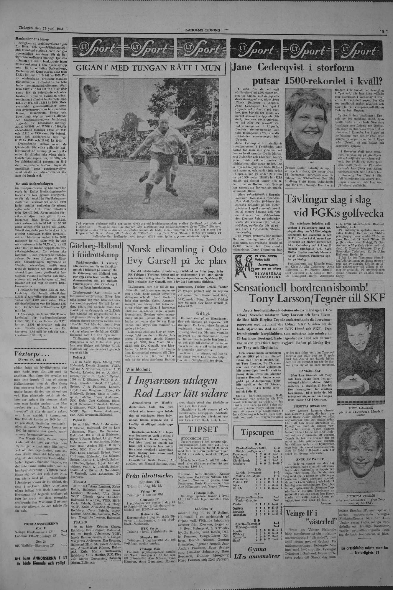 Laholms Tidning Tisdag 27 juni 1961, sida 5