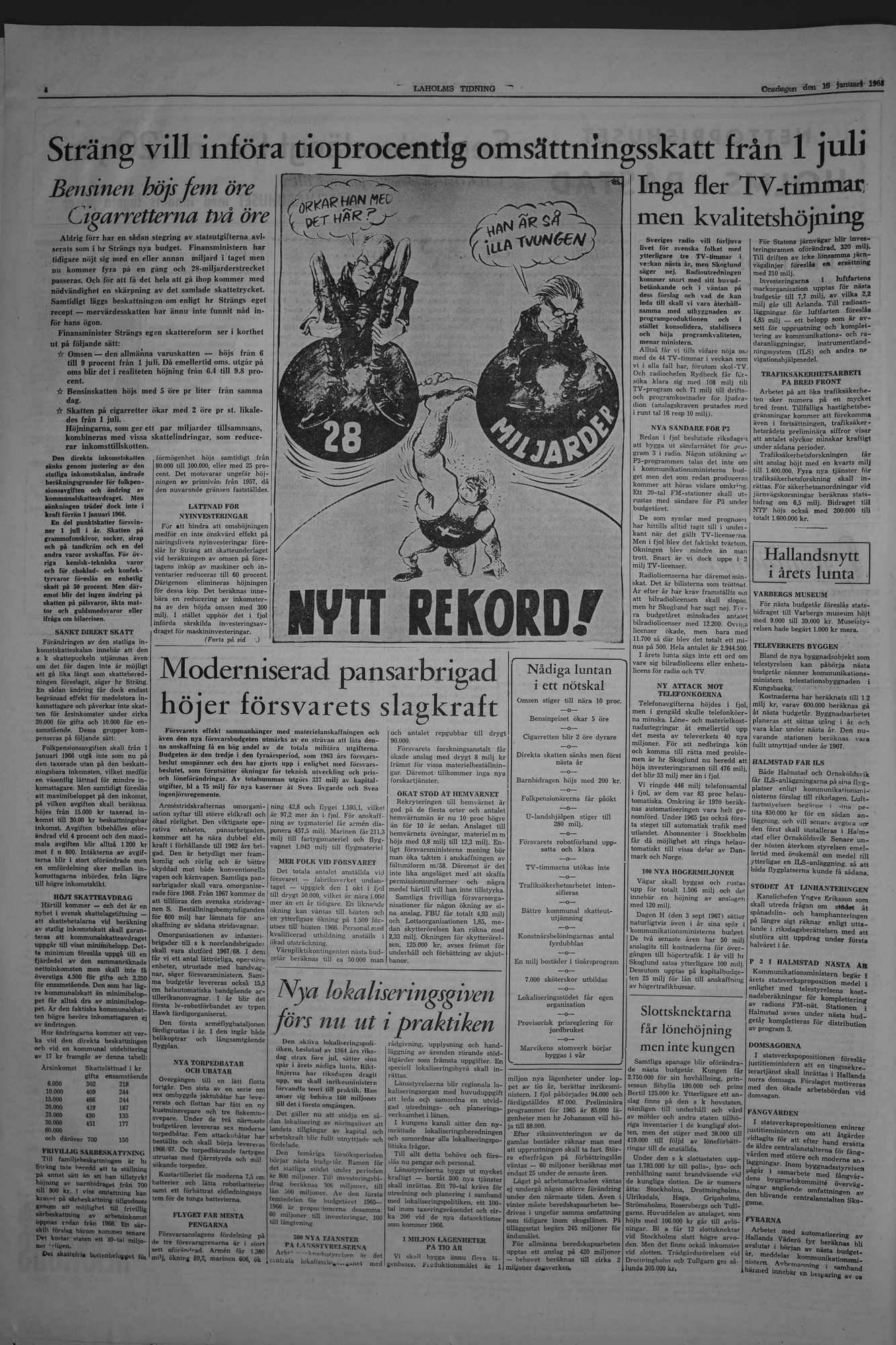 Laholms Tidning Onsdag 13 januari 1965, sida 4
