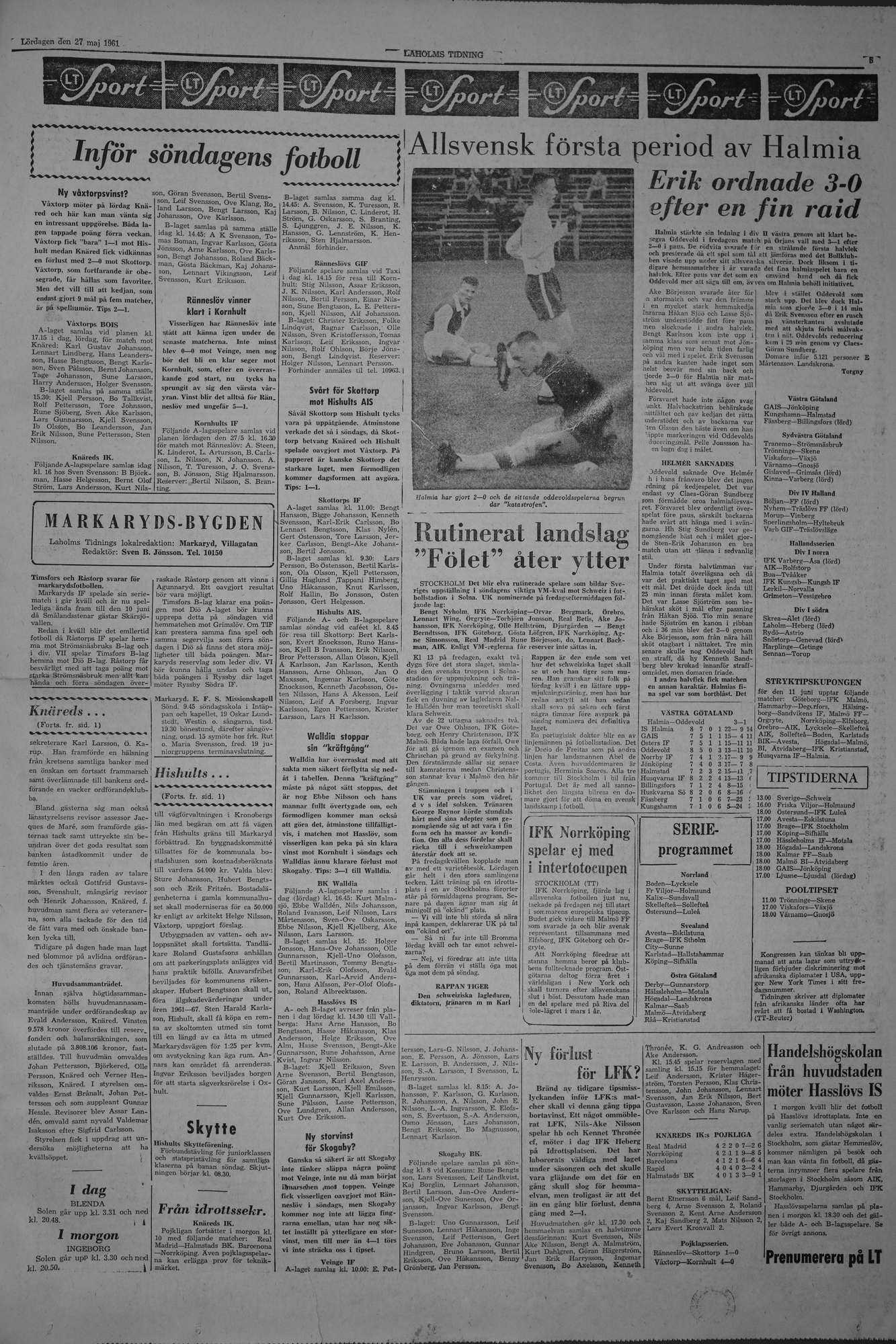 Laholms Tidning Lördag 27 maj 1961, sida 5