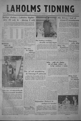 Förstasidan, Måndag 27 november 1961