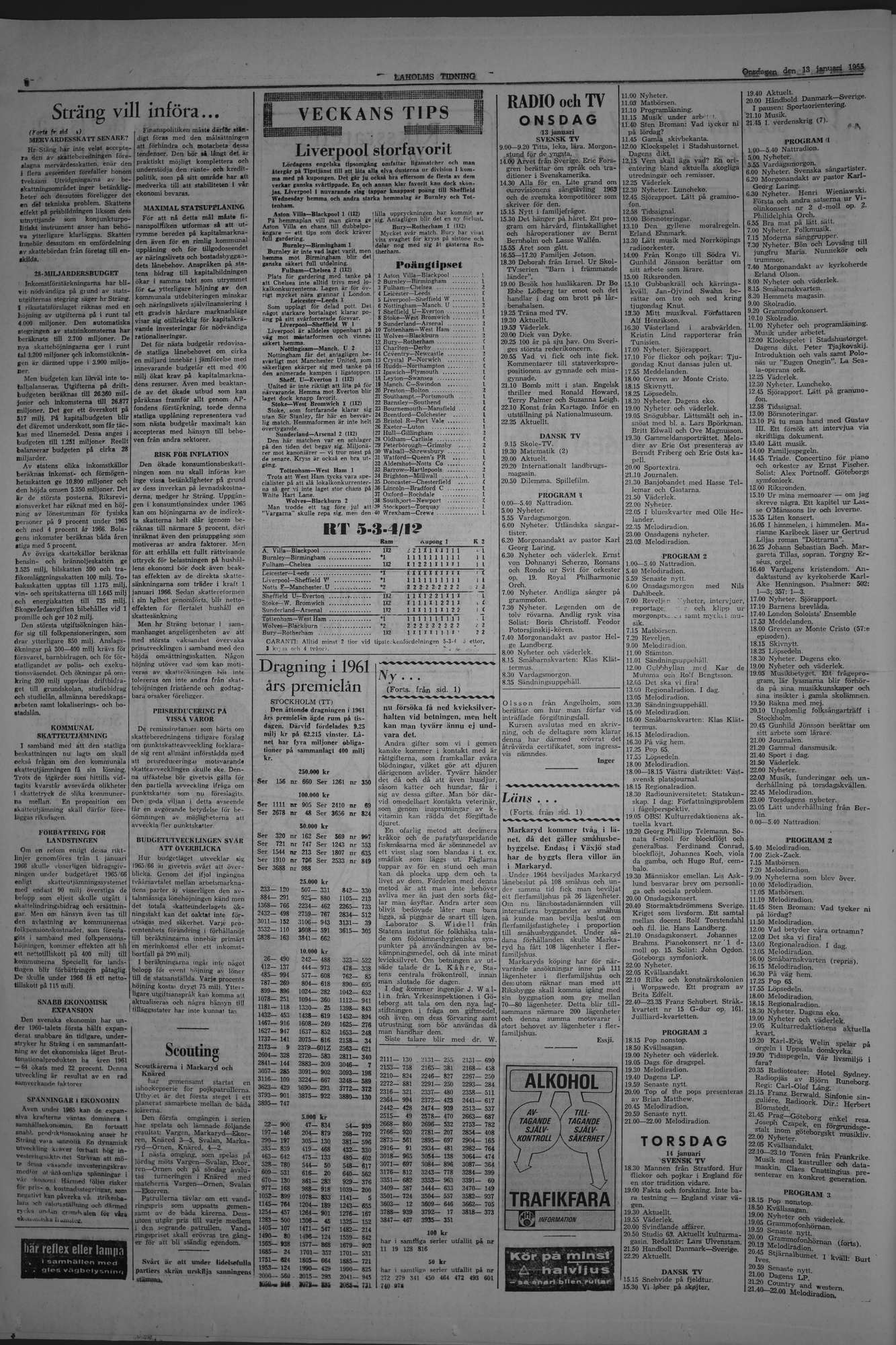 Laholms Tidning Onsdag 13 januari 1965, sida 6