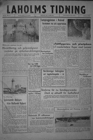 Förstasidan, Fredag 28 april 1961
