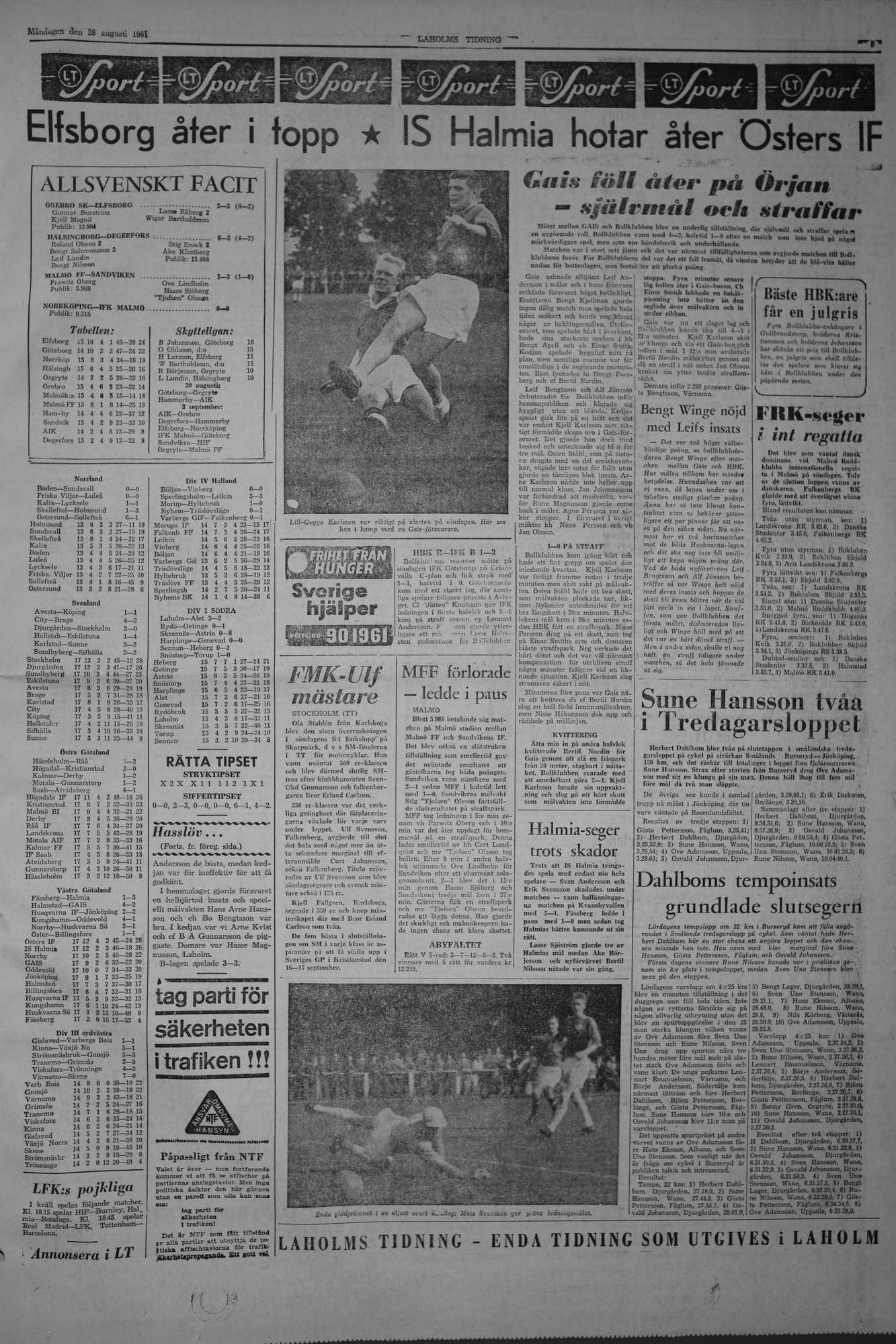 Laholms Tidning Måndag 28 augusti 1961, sida 5