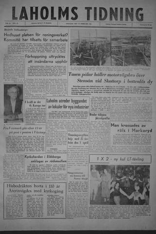 Förstasidan, Tisdag 28 februari 1961