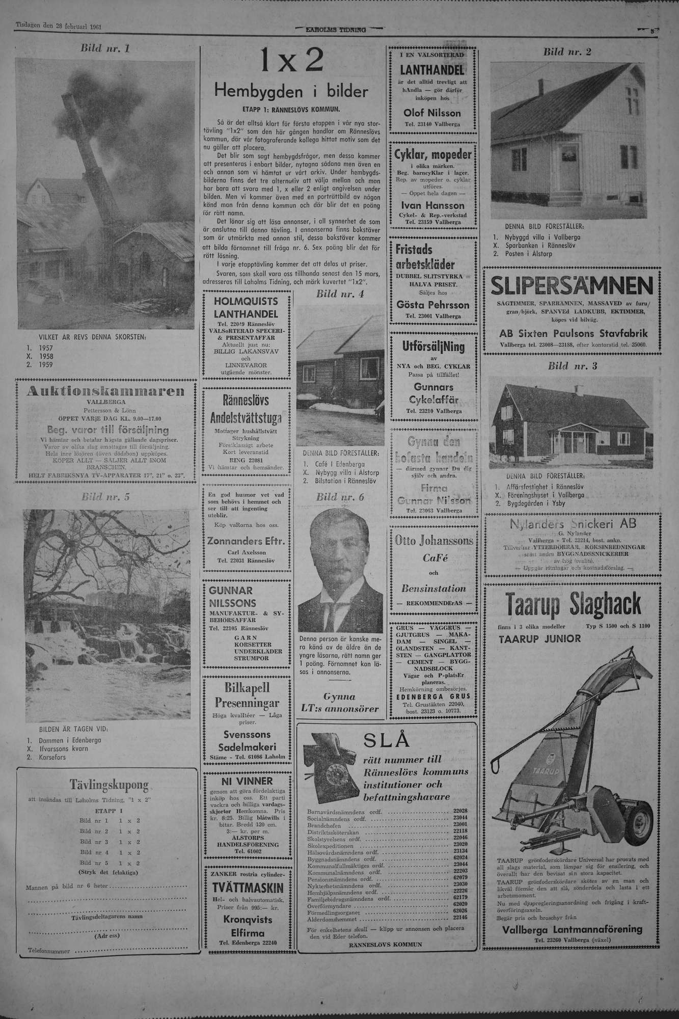 Laholms Tidning Tisdag 28 februari 1961, sida 5