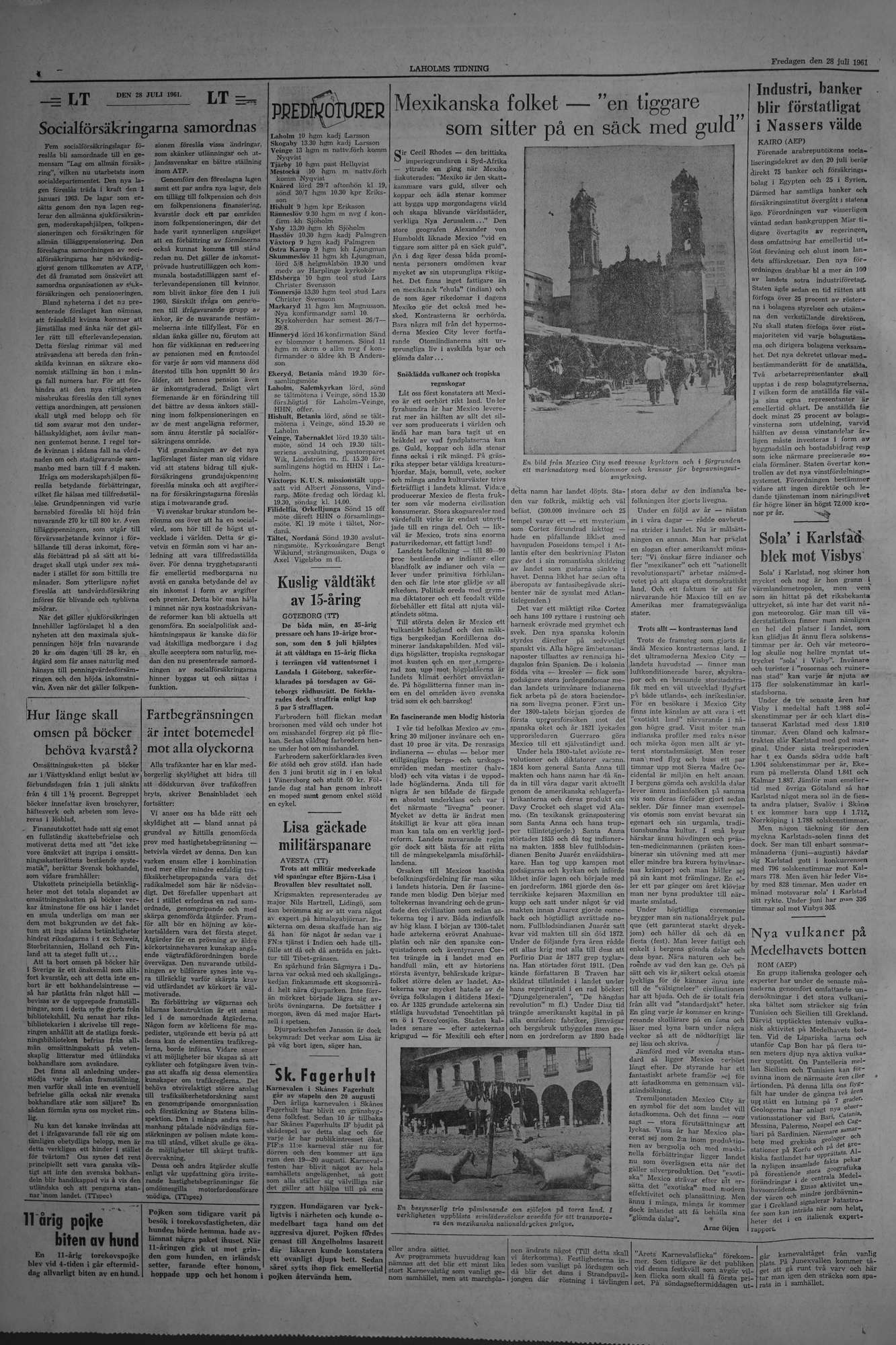 Laholms Tidning Fredag 28 juli 1961, sida 4