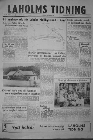 Förstasidan, Onsdag 28 juni 1961
