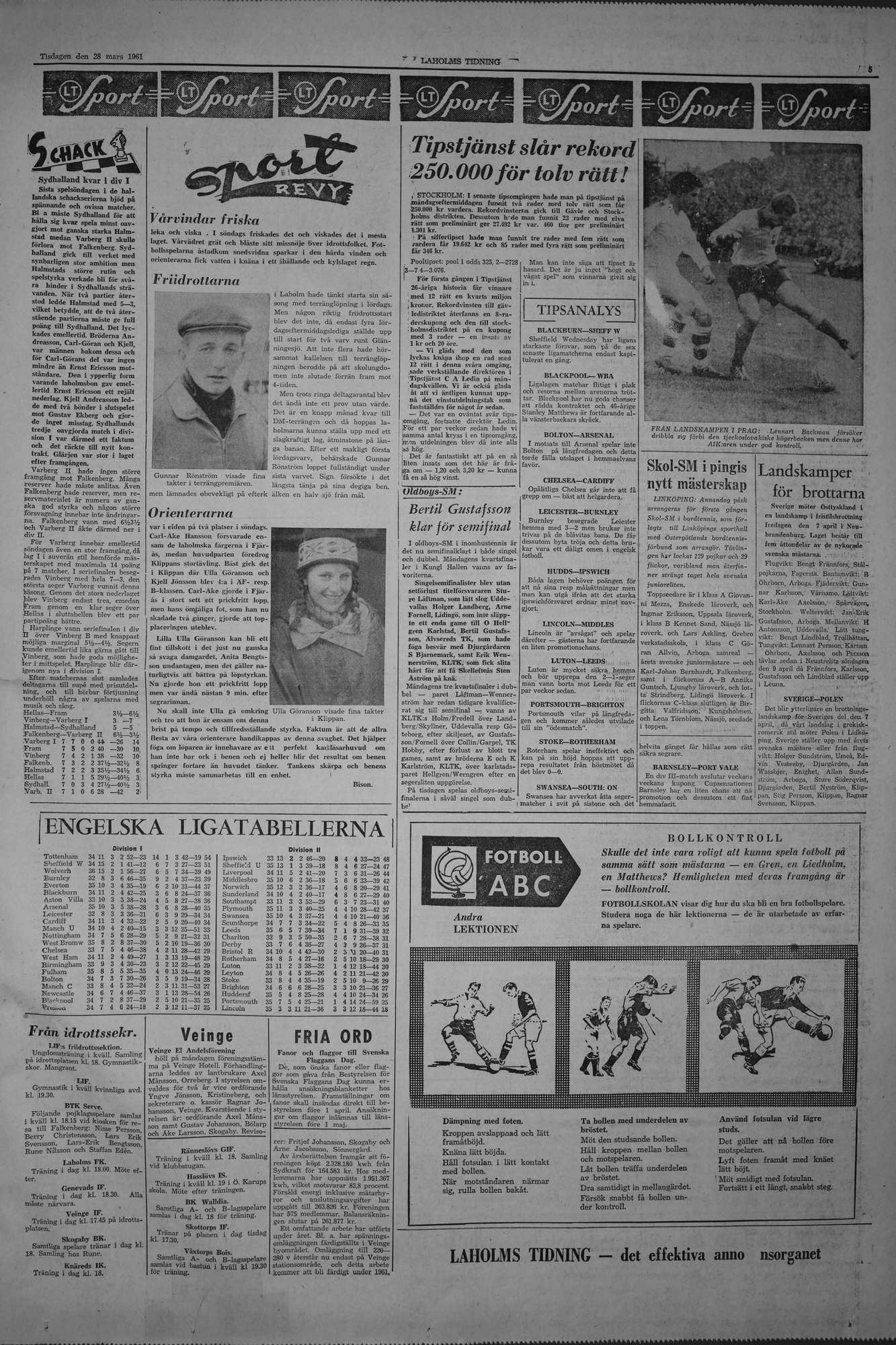 Laholms Tidning Tisdag 28 mars 1961, sida 5