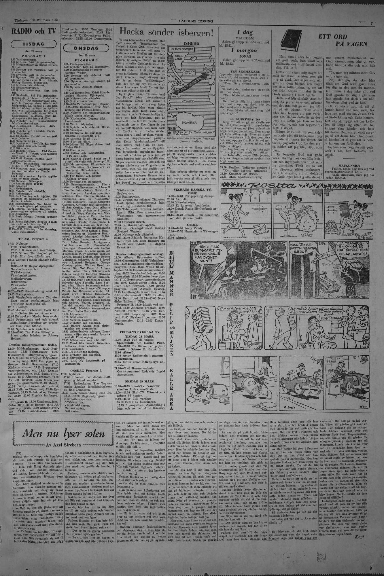 Laholms Tidning Tisdag 28 mars 1961, sida 7