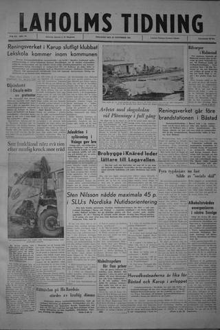 Förstasidan, Tisdag 28 november 1961