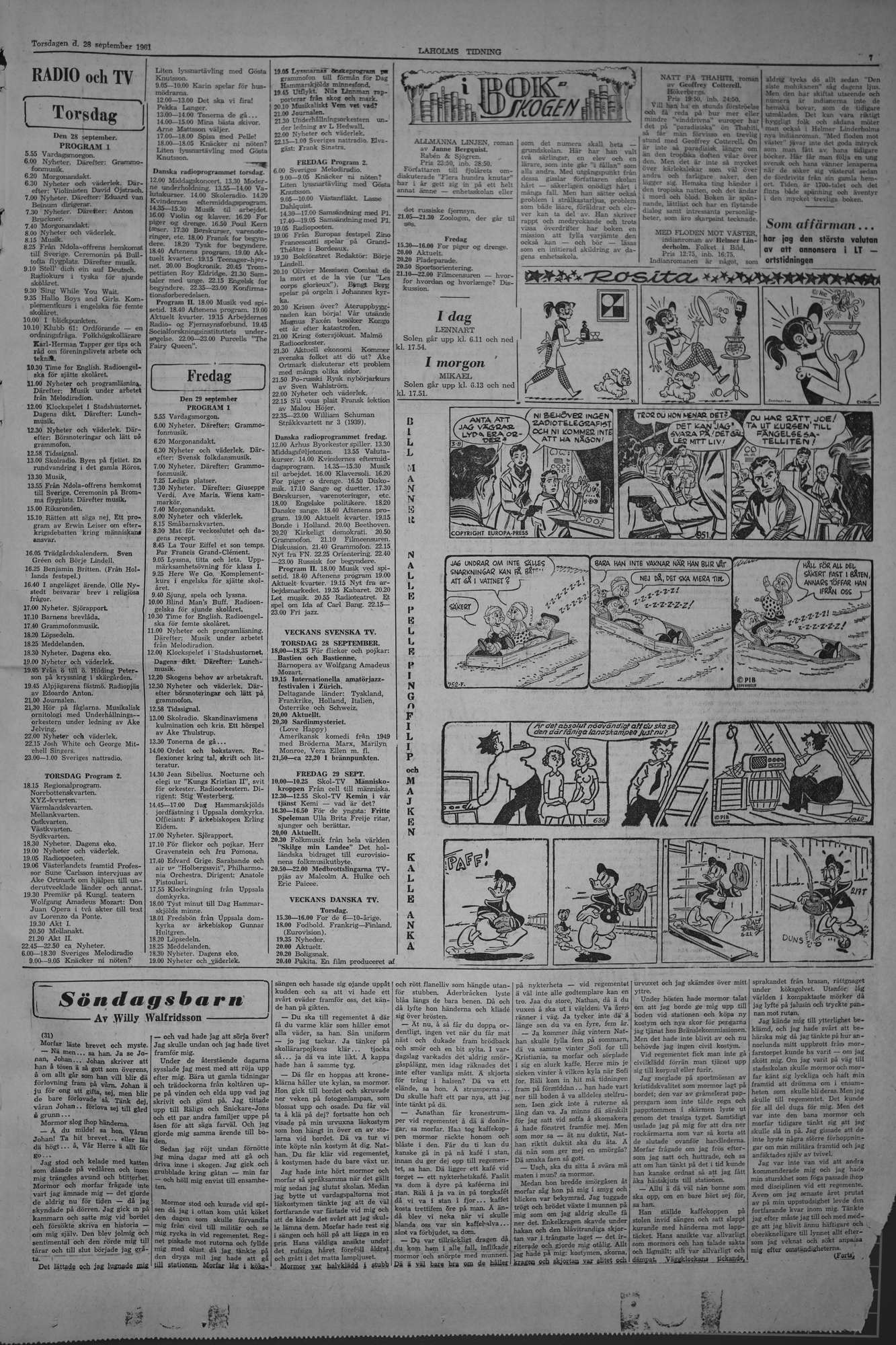 Laholms Tidning Torsdag 28 september 1961, sida 7