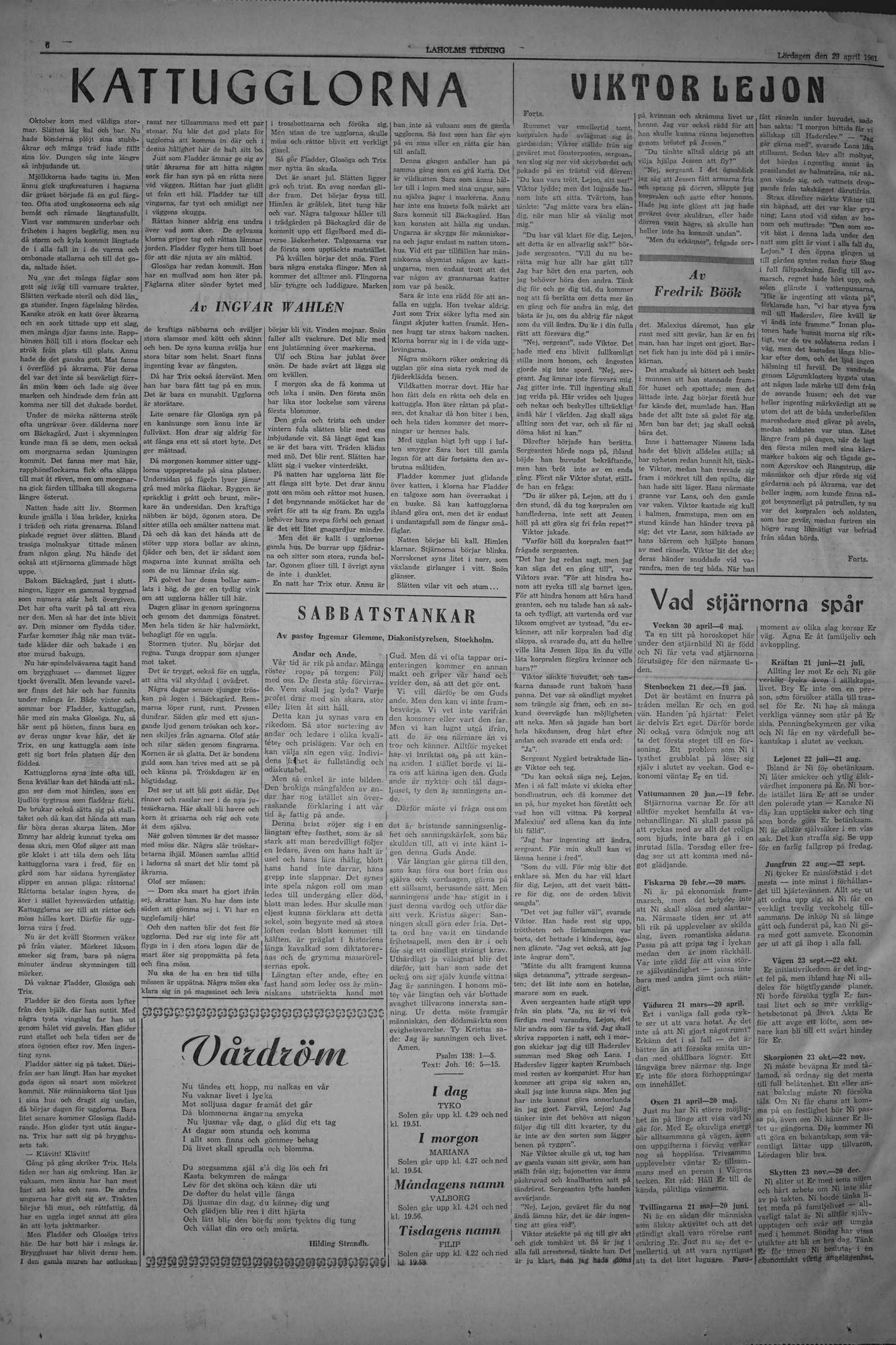 Laholms Tidning Lördag 29 april 1961, sida 6